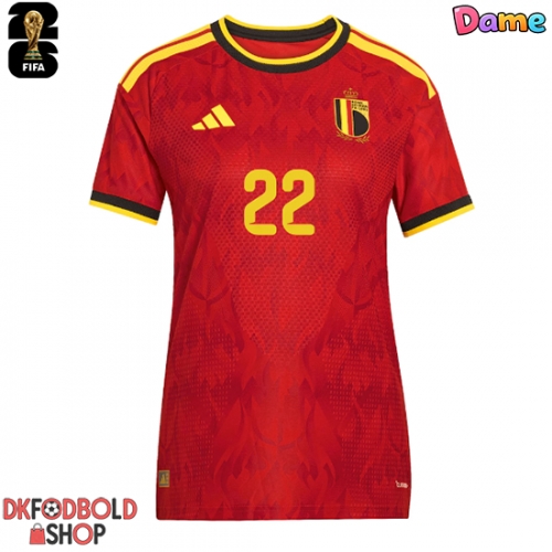 Belgien Alexis Saelemaekers #22 Hjemmebanetrøje Dame VM 2026 Kort ærmer